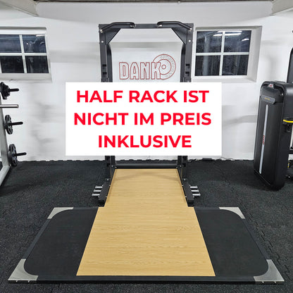 Abwurfplattform aus Holz und Gummi für DankSport Half Rack - NEU