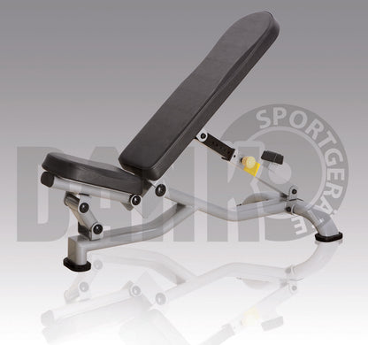 Danksport S-Line strength training equipment, equipment park with approximately 22 fitness machines and accessories, color silver, upholstery brown - New equipment / exhibition equipment