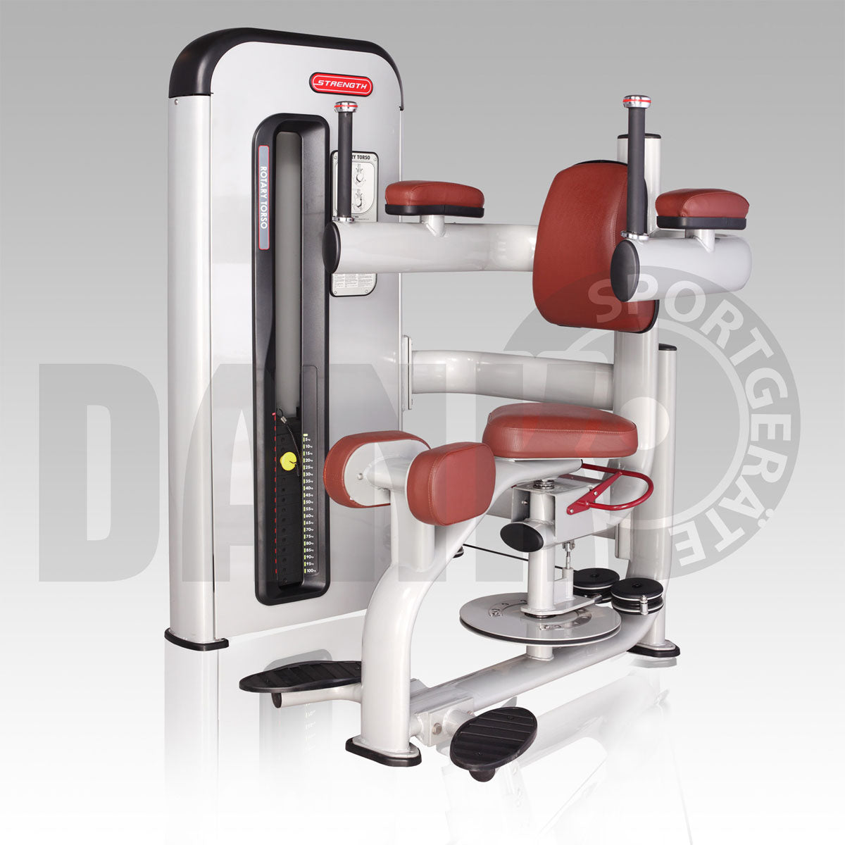 Aehnlich Star Trac, TechnoGym oder Gym80 - Danksport S-Line Gerätepark - 30 Kraftgeräte & Zubehör, Neue Geräte, Farbe Silber, Polster Braun