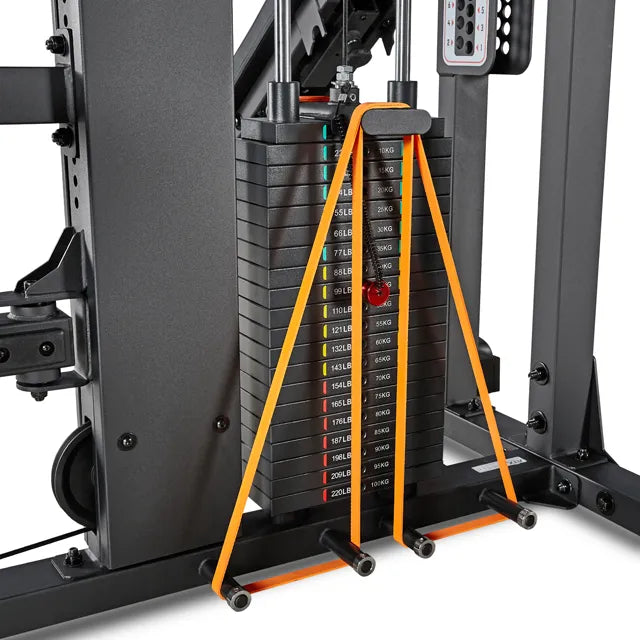 ATX Multiplex Workout Station - Multi Gym - Inklusive 107,5kg Gummi  Hantelscheiben - Vorteilspaket