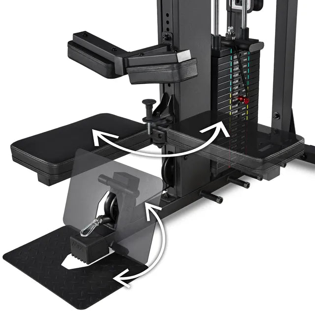 ATX Multiplex Workout Station - Multi Gym - Inklusive 107,5kg Gummi  Hantelscheiben - Vorteilspaket