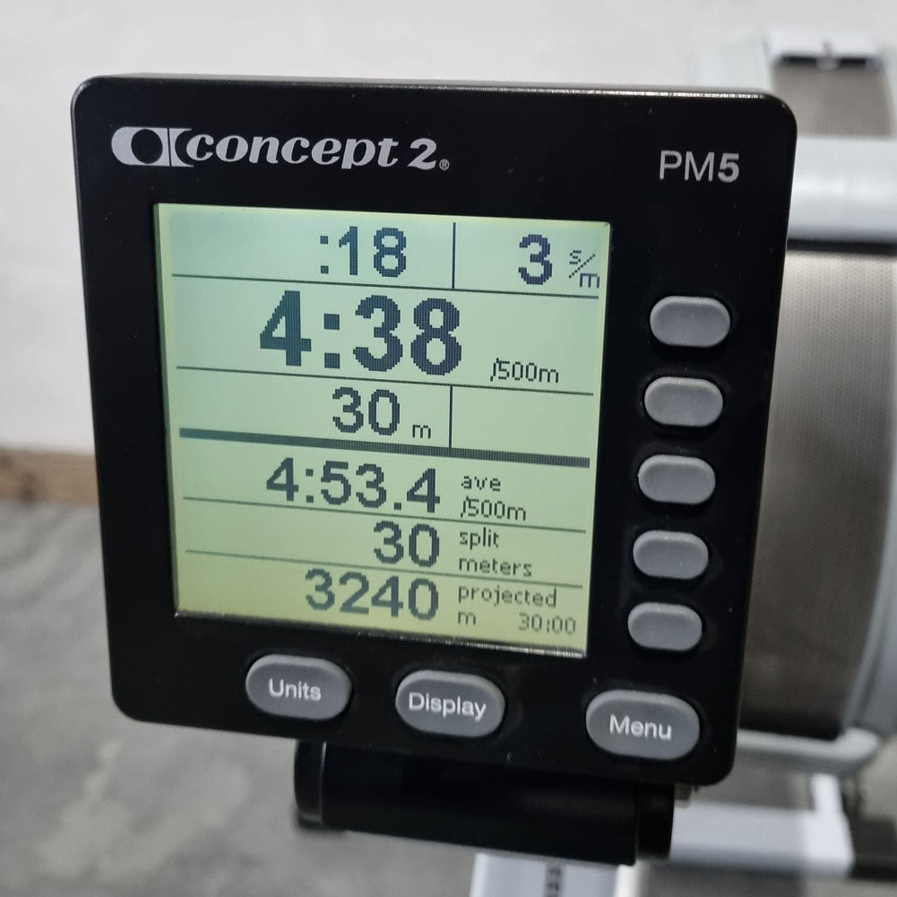 Concept2 Rudergerät Modell D mit PM5 Monitor - Farbe Hellgrau - gebraucht - geprüfter Zustand