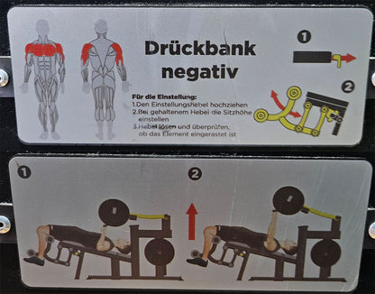 Master Sport Plate loaded Set, 14 Kraftgeräte, Farbe Schwarz/Anthrazit und Gelb, gebraucht - geprüfter Zustand