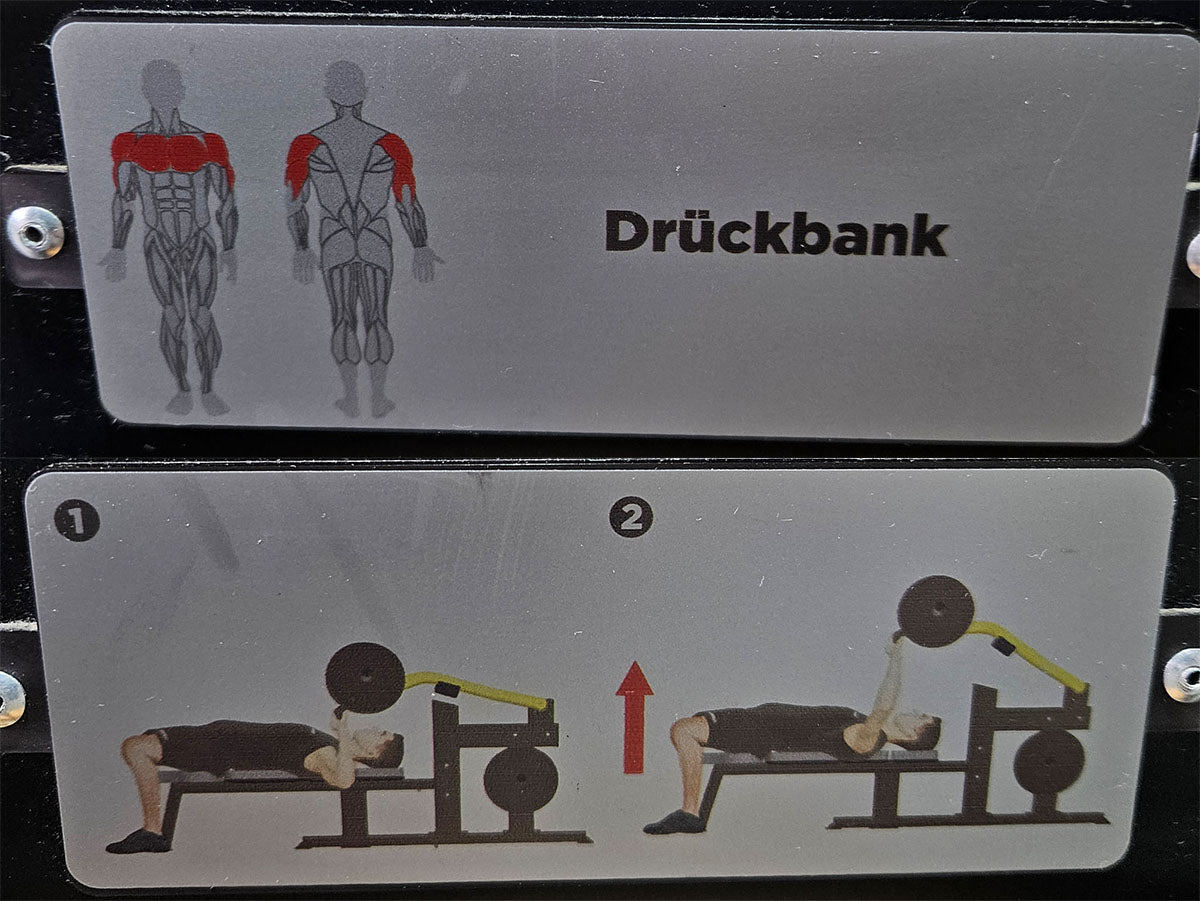 Master Sport Plate loaded Set, 14 Kraftgeräte, Farbe Schwarz/Anthrazit und Gelb, gebraucht - geprüfter Zustand