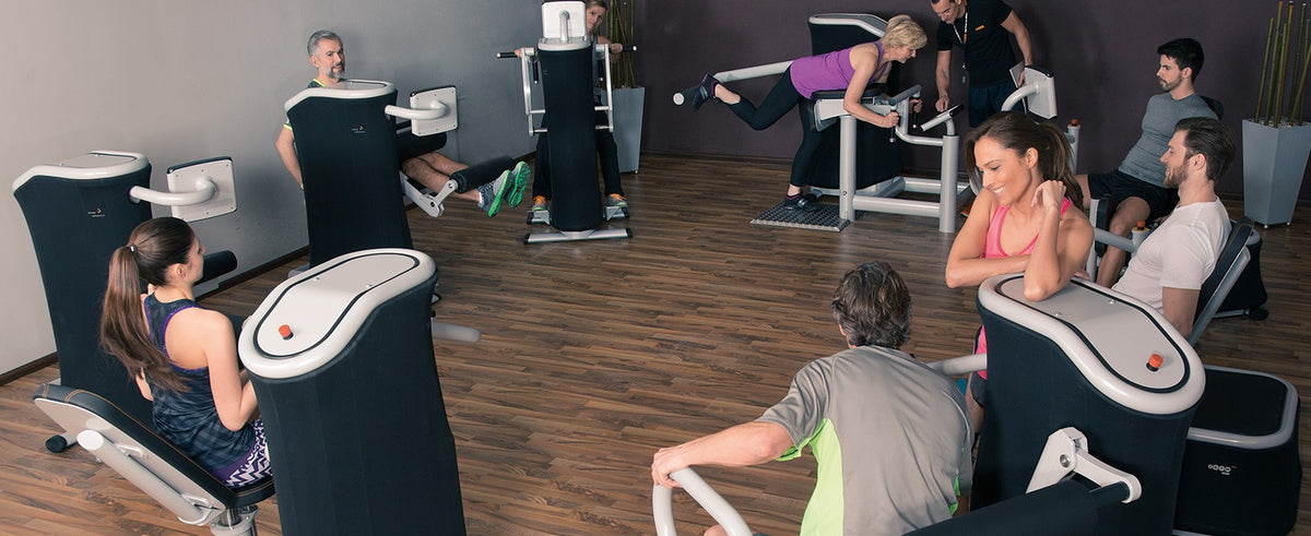 eGym strength circuit, 8 machines, built in 2018, including software, setup, all-inclusive package, premium software, used - like new condition