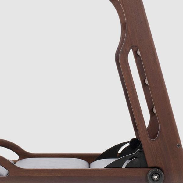 WaterRower NOHrD Elasko Nussbaum, Kunstleder/ Echtleder