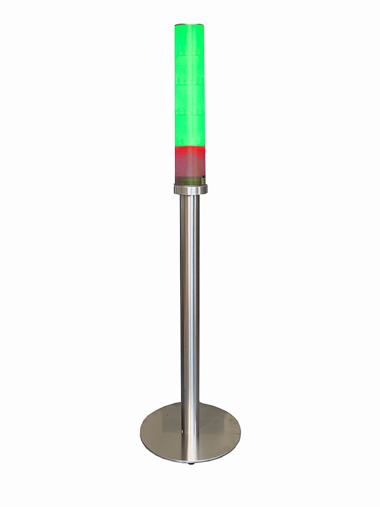 BMS Fitnessampel 1.0 mit Trompetenfuss aus Edelstahl, Elektronische LED Ampel mit 60 LED's