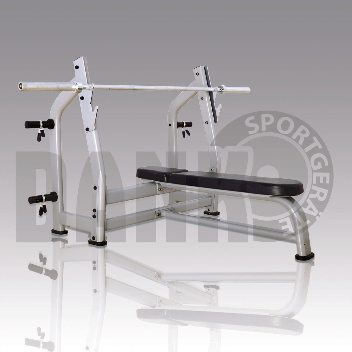Danksport S-Line strength training equipment, equipment park with approximately 22 fitness machines and accessories, color silver, upholstery brown - New equipment / exhibition equipment