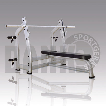 Danksport S-Line strength training equipment, equipment park with approximately 22 fitness machines and accessories, color silver, upholstery brown - New equipment / exhibition equipment