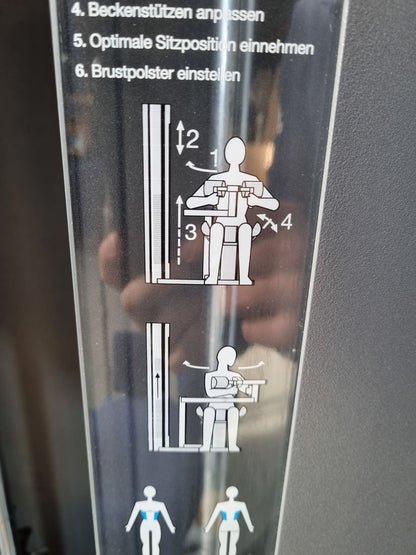 Frei Genius Eco Rumpfrotator, Rotary Torso, Rotationsmaschine, MPG, Twister, seitliche Bauchmuskeln, Rahmenfarbe Silber, gebraucht - überholter Zustand
