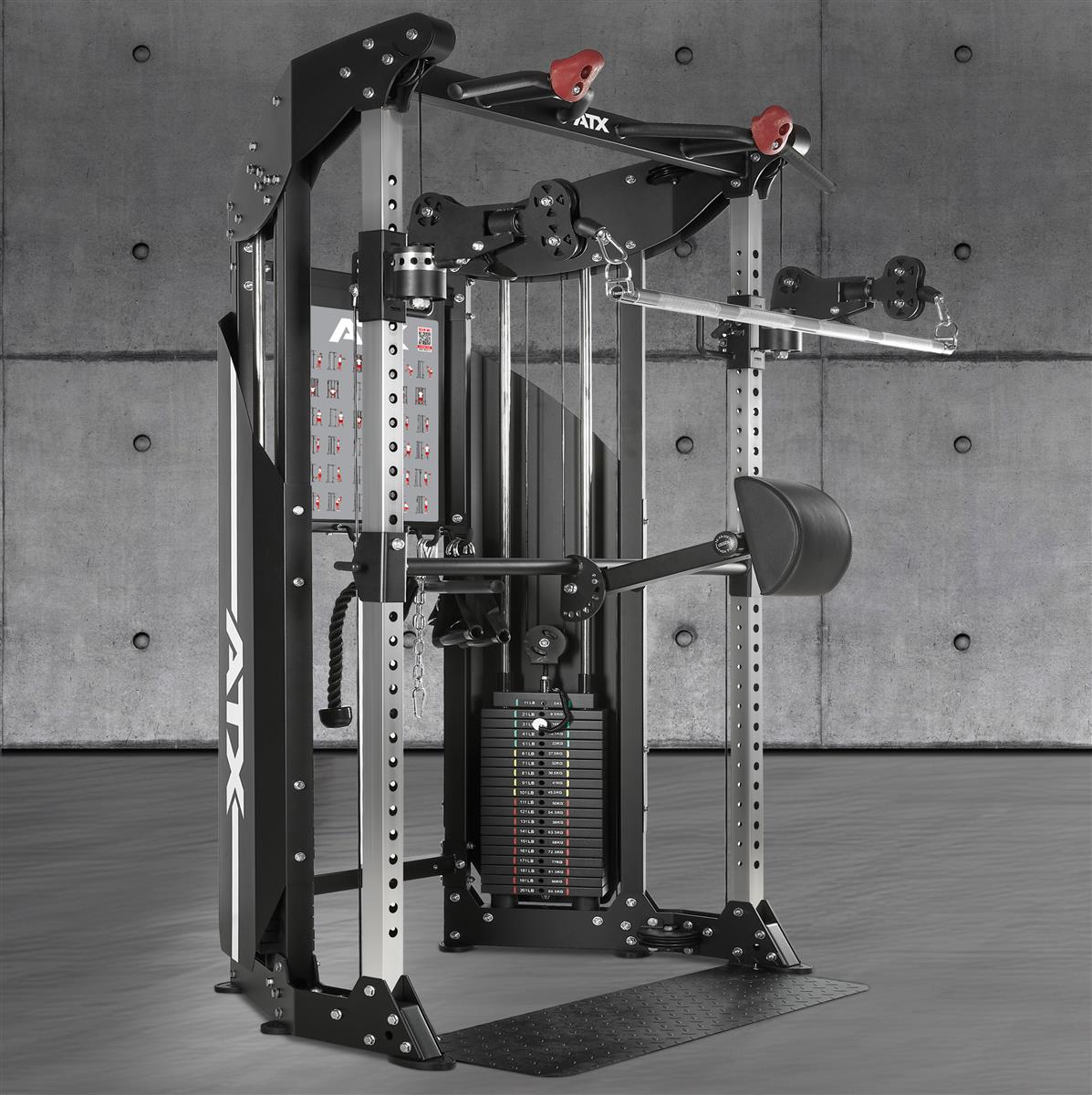 ATX Kabelzugstation - Rack mit 2 x 90 kg Steckgewichten und Zubehör!