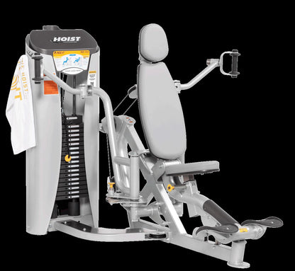 Hoist Roc-IT Pec Fly, RS1302, Butterfly, Roc IT Selectorized Serie mit Steckgewichten, Vorgänger vom RS-2302, Rahmenfarbe Silber, gebraucht - überholter Zustand