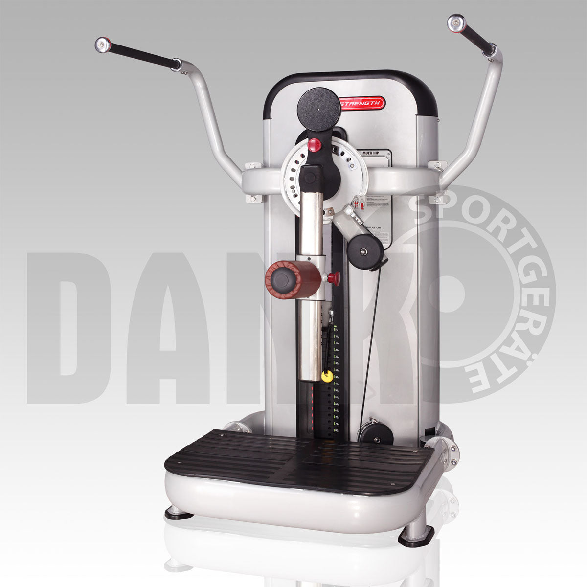 Danksport S-Line strength training equipment, equipment park with approximately 22 fitness machines and accessories, color silver, upholstery brown - New equipment / exhibition equipment
