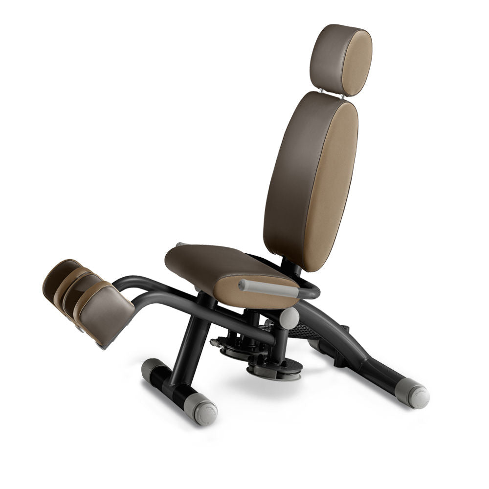 TechnoGym Easy Line Zirkelgerät, Adduktor und Abduktor, Kombigerät 2 in 1, Einzelgerät hydraulisch, Polster Braun, gebraucht