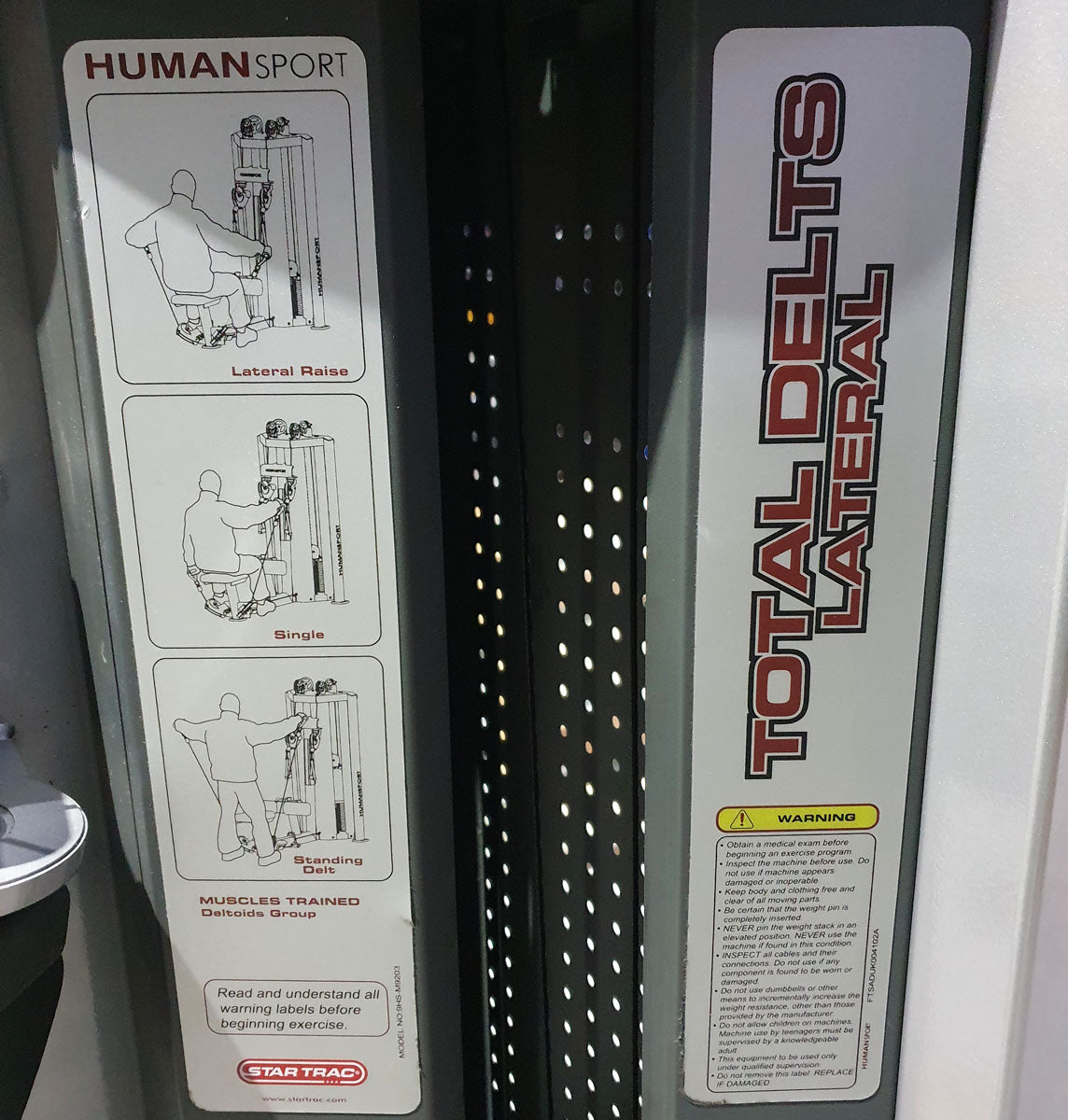 Star Trac Human Sport - Arm-. Rücken- und Schultertraining, Total Delts and Rear-Row - 2 in 1 Dual Functional Kombimaschine, gebraucht - überholter Zustand