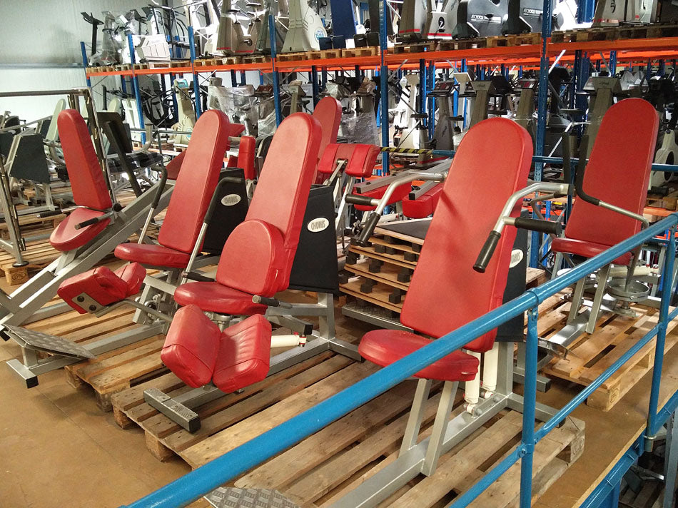 SDH Zirkel, 8 Kraftgeräte (Calory Coach) Farbe Silber, Polster Dunkelrot, gebraucht - Sonderpreis