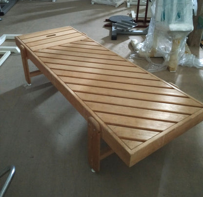 Sauna lounger, relaxation lounger, lounger, wood, used