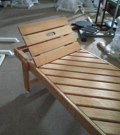 Sauna lounger, relaxation lounger, lounger, wood, used
