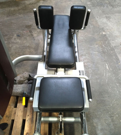 Realleader Beinpresse verstellbar, ähnlich Funktionsstemme, sitzend und liegend, Leg Press, Silber, gebraucht
