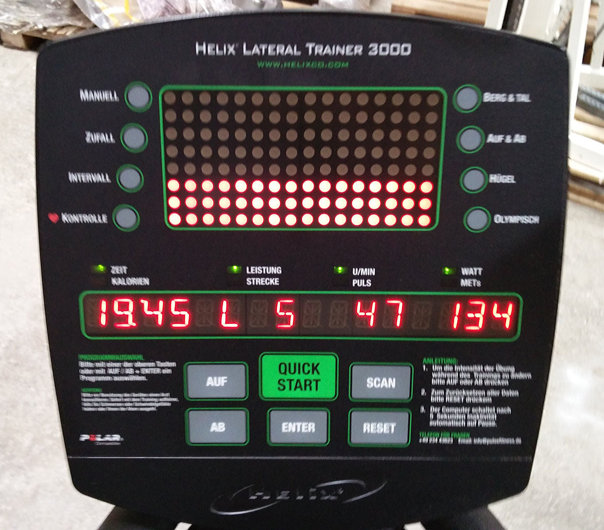 Pulse Fitness Lateraltrainer Helix 3000, ähnlich Stepper im Kreis, drehende Bewegung, gebraucht - überholter Zustand