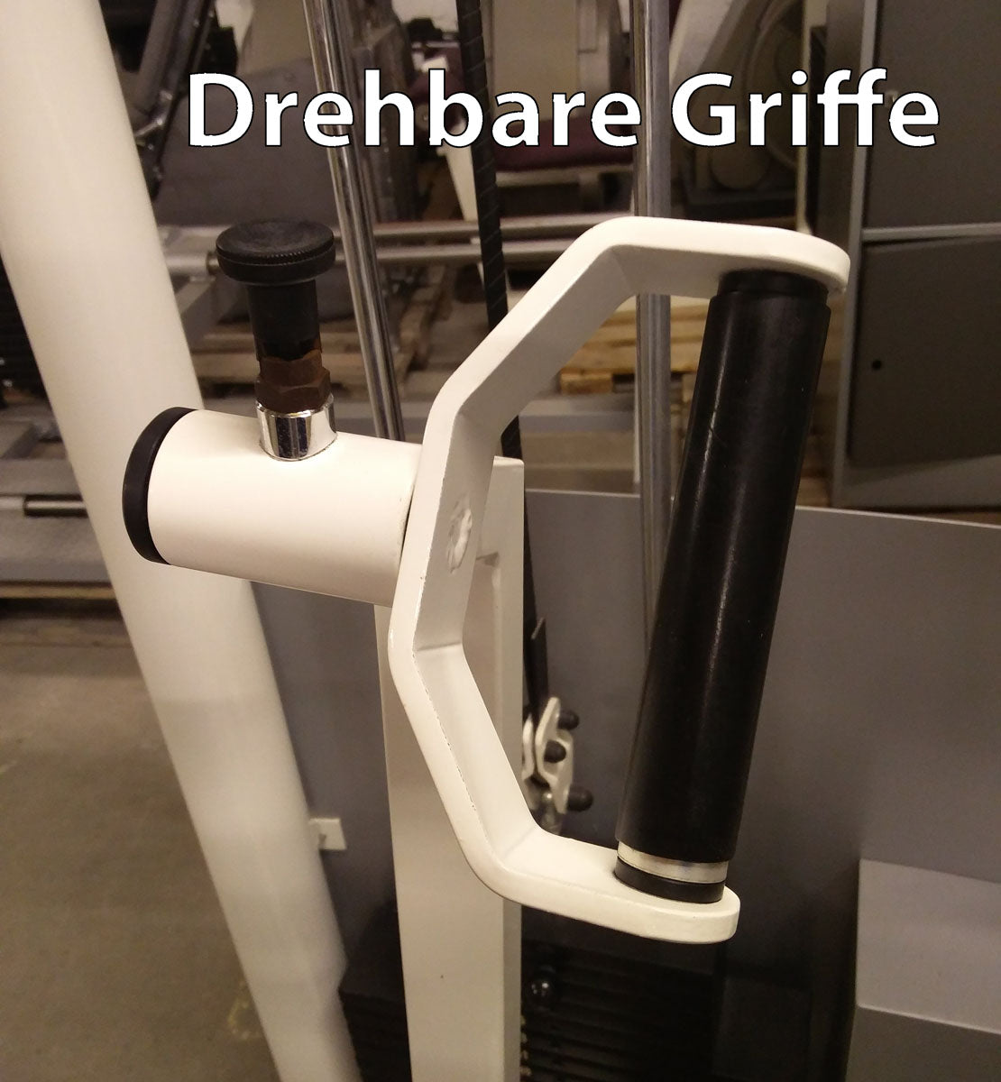 Kaphingst bench press machine, chest press, rotating handles, MPG, color white, used - refurbished condition