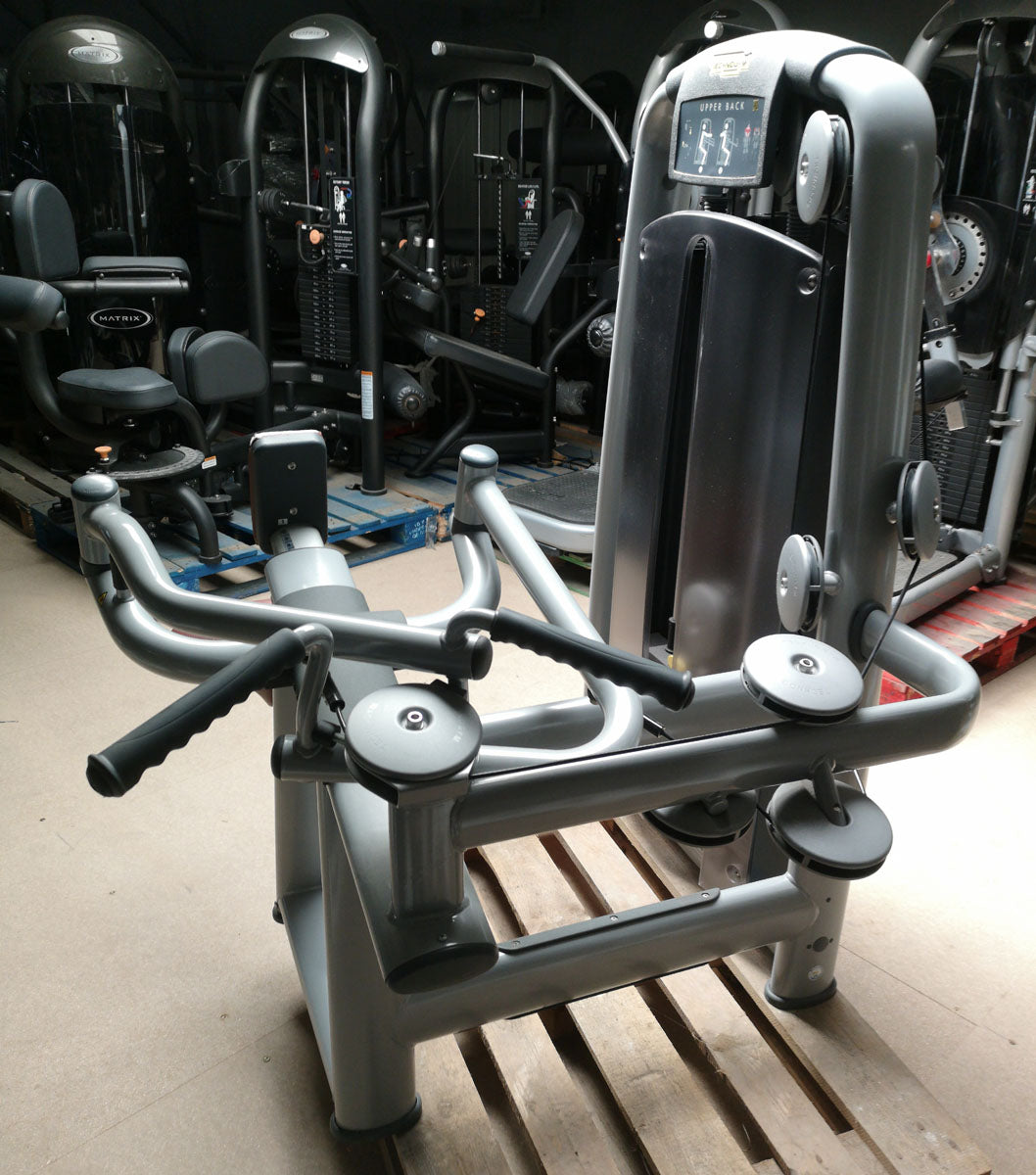 TechnoGym Upper Back, Rudern Row, Latisolator, Selection Line - Neues Modell mit Plastikverkleidung, Polster Braun, gebraucht - überholter Zustand