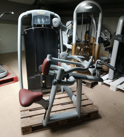 TechnoGym Upper Back, Rudern Row, Latisolator, Selection Line - Neues Modell mit Plastikverkleidung, Polster Braun, gebraucht - überholter Zustand