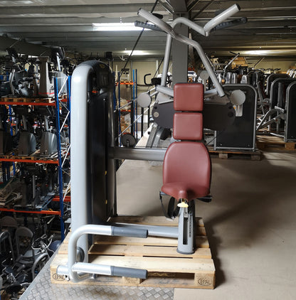 TechnoGym Latzug, Vertical Traction, Pulldown, Selection Line - Neues Modell mit Plastikverkleidung, Polster Braun, gebraucht - überholter Zustand