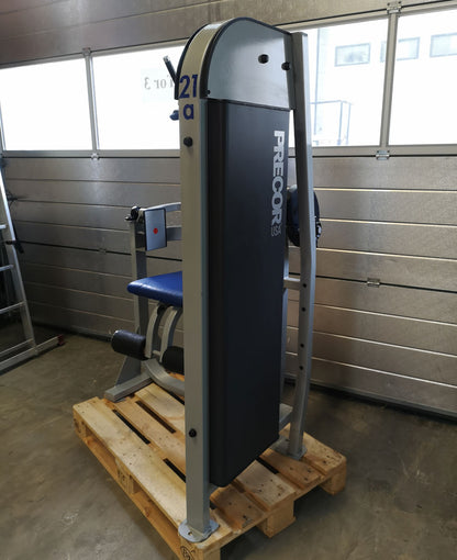 Precor Abdominal Crunch Machine, Jackknife, Abdominal Crunch, Frame Color Silver, Upholstery Color Blue, Used - Refurbished Condition