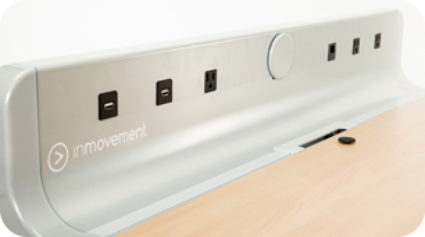 Life Fitness InMovement, Schreibtisch Laufband, Treadmill Desk Büro, Rahmen Silber, Ablage Hell, 1 Jahr alt, NEUwertig - Top Zustand