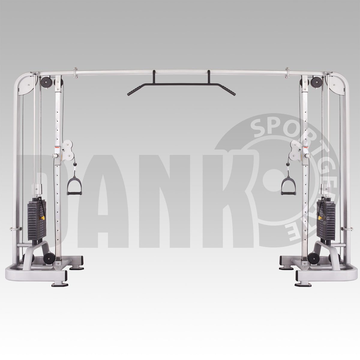 DankSport Cable Crossover height-adjustable cable pull - 2x 100kg weight blocks - Silver and Black - NEW