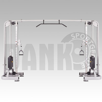 Aehnlich Star Trac, TechnoGym oder Gym80 - Danksport S-Line Gerätepark - 30 Kraftgeräte & Zubehör, Neue Geräte, Farbe Silber, Polster Braun
