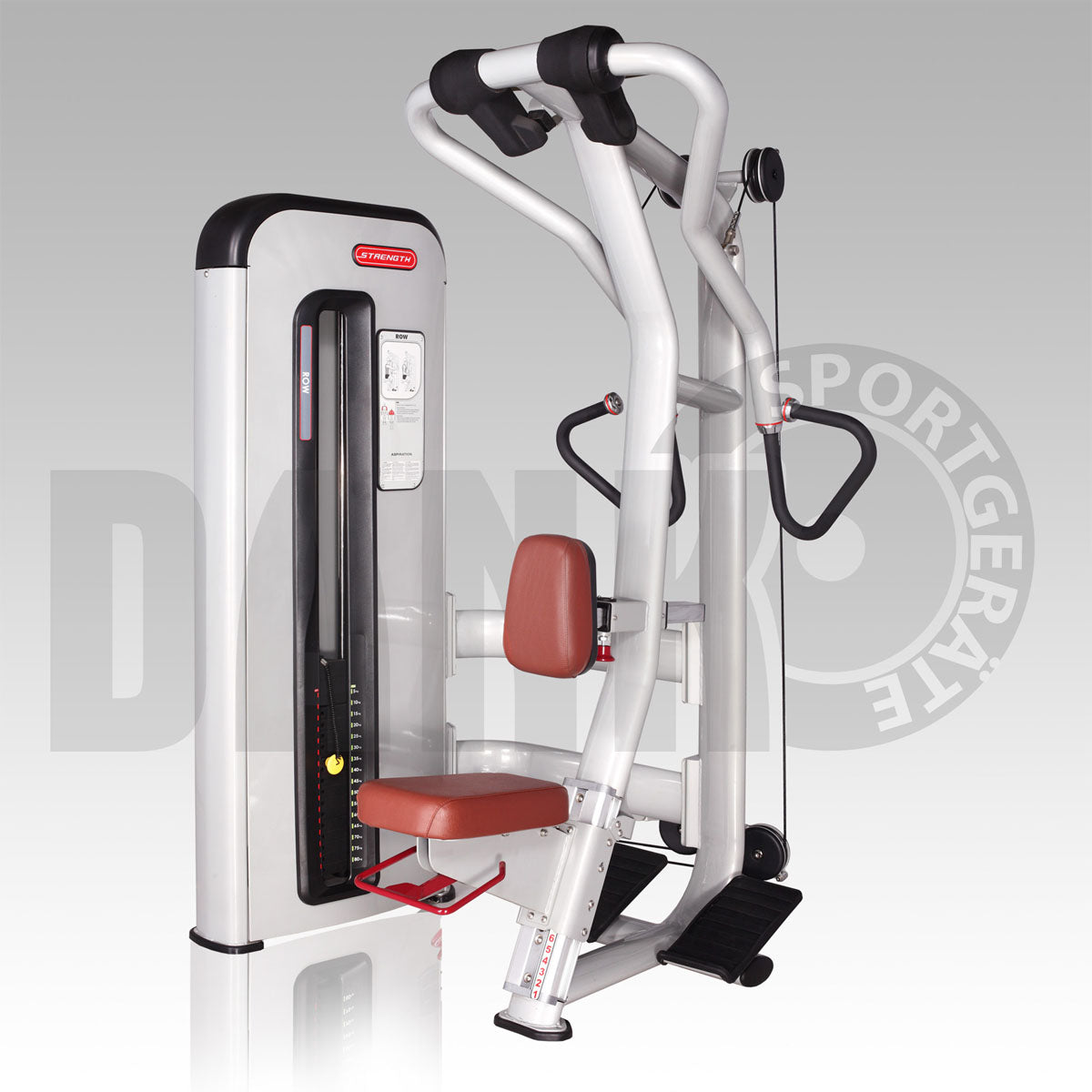 Danksport S-Line strength training equipment, equipment park with approximately 22 fitness machines and accessories, color silver, upholstery brown - New equipment / exhibition equipment