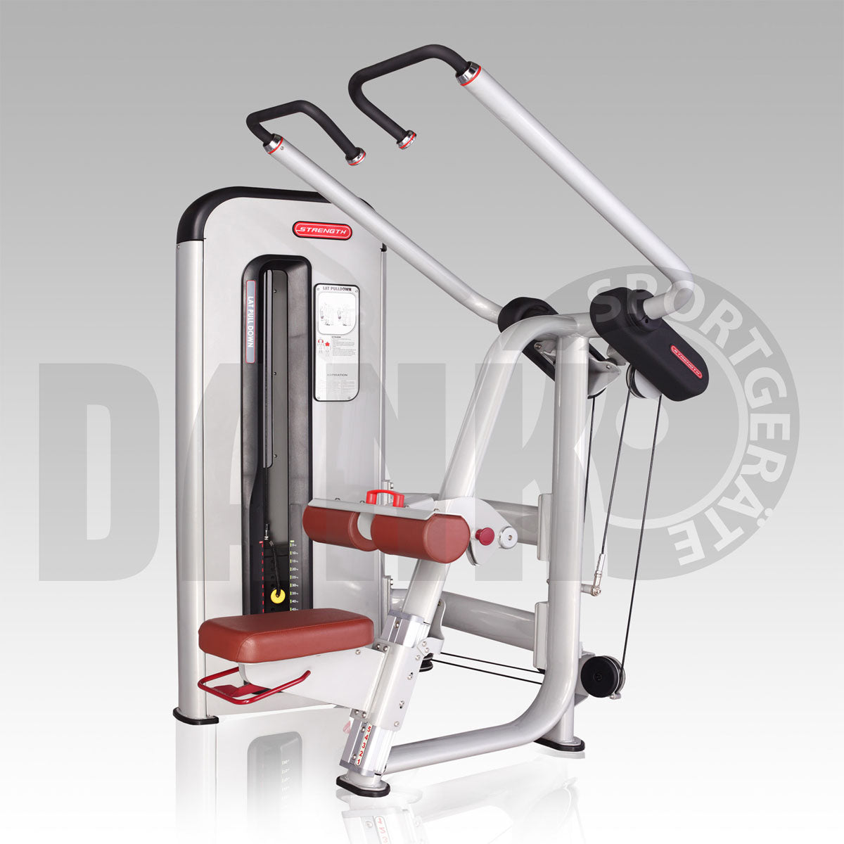 Aehnlich Star Trac, TechnoGym oder Gym80 - Danksport S-Line Gerätepark - 30 Kraftgeräte & Zubehör, Neue Geräte, Farbe Silber, Polster Braun