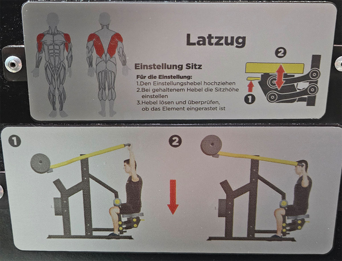 Master Sport Plate loaded Set, 14 Kraftgeräte, Farbe Schwarz/Anthrazit und Gelb, gebraucht - geprüfter Zustand