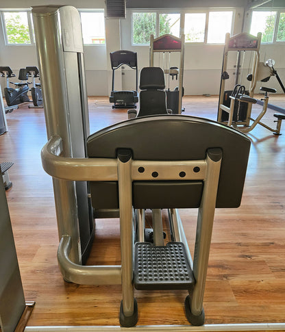 Life Fitness Beinpresse sitzend, Leg Press, Signature Serie, 195kg Gewichtsblock, Rahmenfarbe Silber, gebraucht - überholter Zustand
