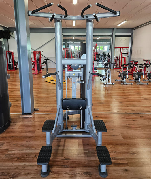 Life Fitness Dip-Klimmzugmaschine mit Gewichtsunterstützung, Dip-Chin Assisted, Signature Serie, Rahmenfarbe Silber, gebraucht - überholter Zustand