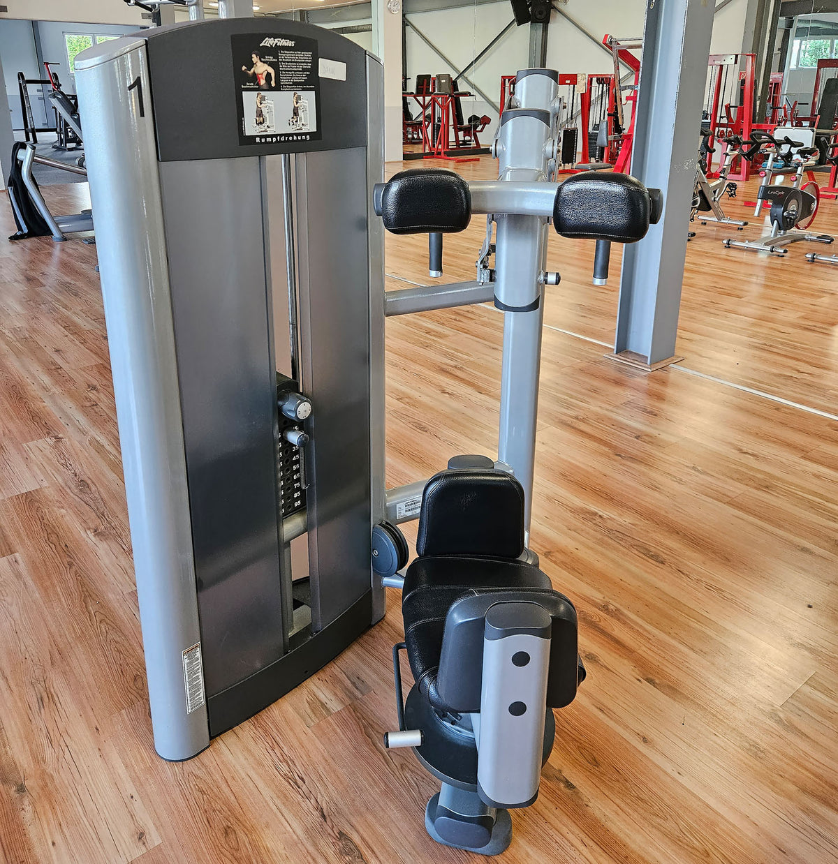 Life Fitness Rotationsmaschine, Rotary Torso Twister, Rumpfdrehung Rotator, Signature Series, Rahmenfarbe Silber, gebraucht - überholter Zustand