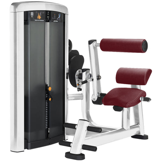 Life Fitness Back Extension, Lower Back Extension, Insignia Series, Frame Color Diamond White, Upholstery Cranberry, As New