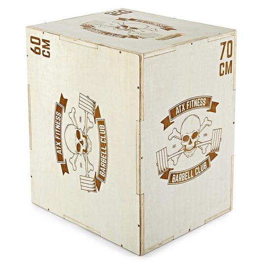 ATX Plyobox - Barbell Club - Holz natur - 50 x 60 x 70 cm