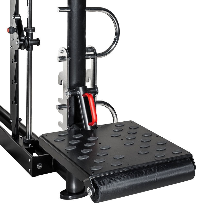 L+K Multi-Rack 272E, 3D Multipresse Rack, Smith Machine, Dips und Klimmzug Möglichkeiten, Rahmenfarbe Schwarz, gebraucht - überholter Zustand