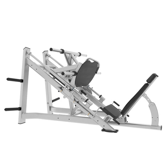 DankSport Beinpresse 45° Grad mit Scheibenaufnahmen Plate loaded, Leg Press, Silber und Schwarz - NEU