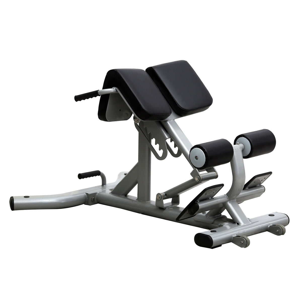 DankSport Adjustable Back Extension Bench - Hyperextension 45° - Back Extension - Silver and Black - NEW
