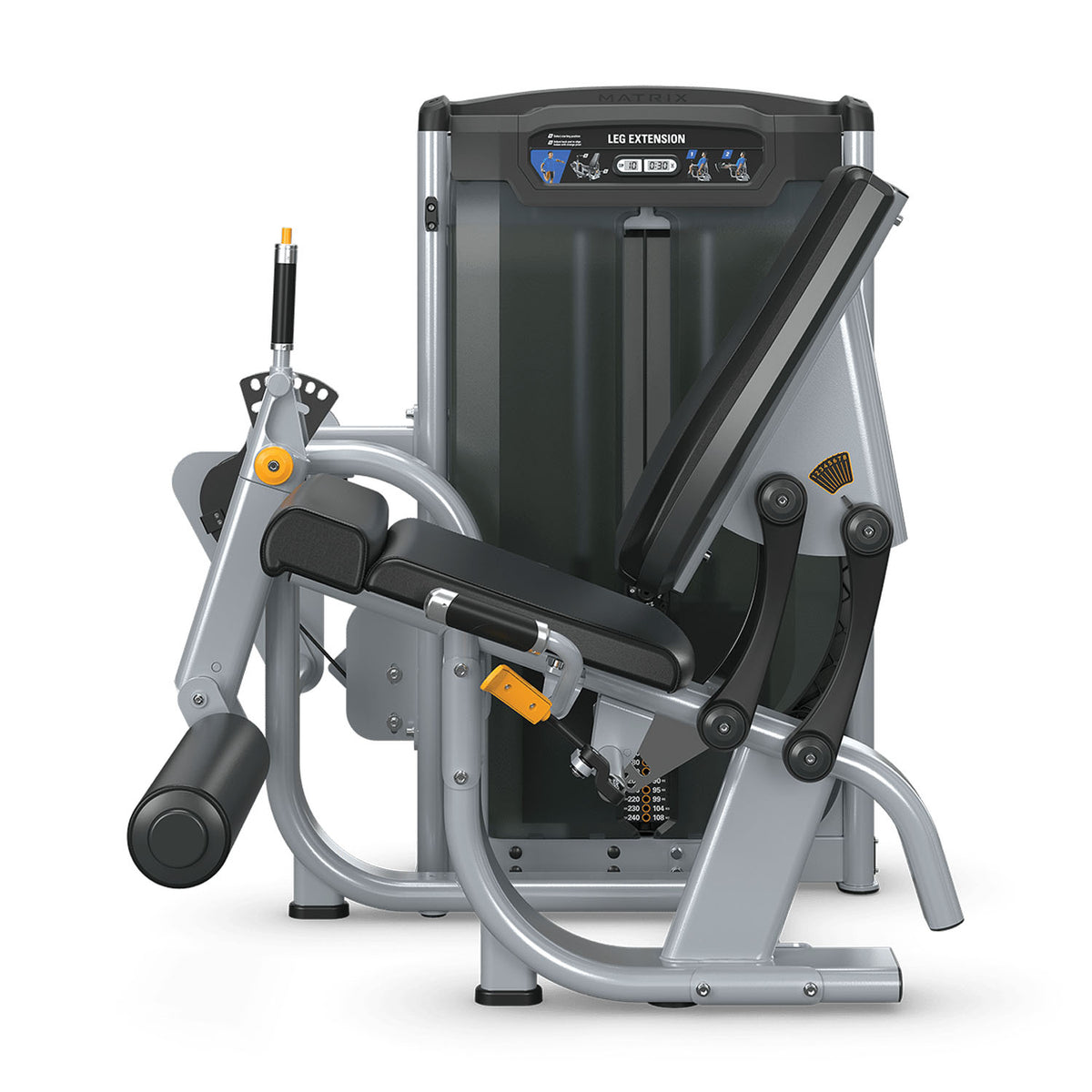 Matrix Ultra Leg Extension G7-S71, Beinstrecker sitzend, Rahmen Silber, gebraucht - überholter Zustand
