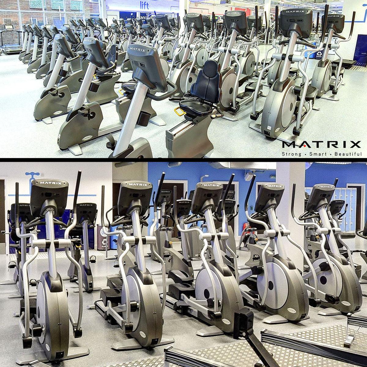 Matrix Cardiogerätepark, 9 Geräte, Laufbänder, Crosstrainer, Ergometer, Stepper etc, neue Modelle, T5x - E5x - U5x - R5x, S5x, gebraucht, überholter Zustand