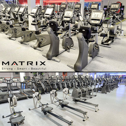 Matrix Cardiogerätepark, 9 Geräte, Laufbänder, Crosstrainer, Ergometer, Stepper etc, neue Modelle, T5x - E5x - U5x - R5x, S5x, gebraucht, überholter Zustand