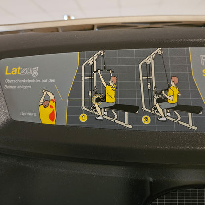 Matrix Versa Dual Latzug und Rudern sitzend VS-S331, Lat Pulldown and Row Machine, Kombimaschine 2 in 1, Rahmen Silber, gebraucht - überholter Zustand
