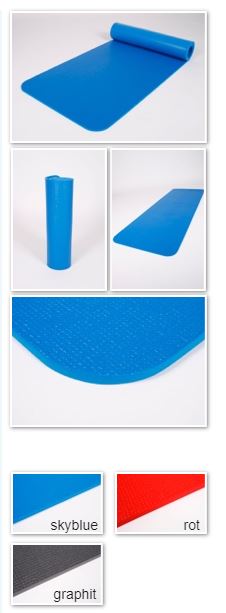 Free Flex Gymnastikmatte, phthalatfrei, 1800x600x10 mm, in drei Farben