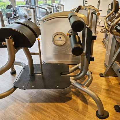 Matrix Magnum Glute Ham Bench MG-A96, Bank für unteren Rücken, Bauch, Beine und Po Training, Rahmenfarbe Silber, gebraucht - überholter Zustand