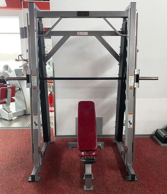 Hammer Strength Multipresse, Smith Machine HSSMV, Rahmenfarbe Silber, gebrauchter - überholter Zustand